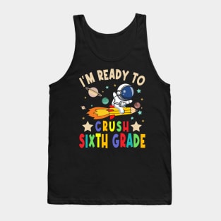 Ready To Crush 6th Grade Boys Astronaut Back To School Tank Top